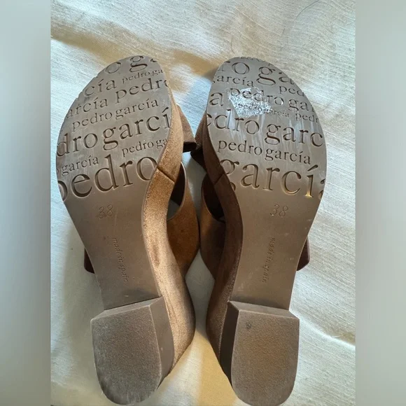 Pedro Garcia Donato Brown Suede Platform slides - Picture 4 of 5